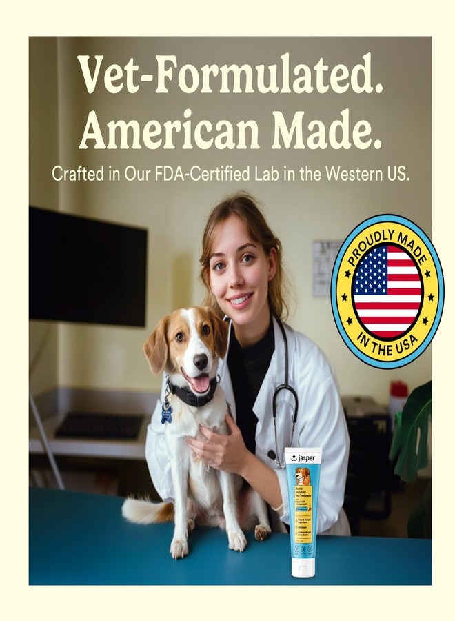 Jasper Dog Toothpaste Double Enzymatic - Plaque Remover for Teeth, Whitens Teeth, Freshens Canine Breath Natural Pet Toothpaste, Chicken/Poultry Flavor 3.5oz - Image 3